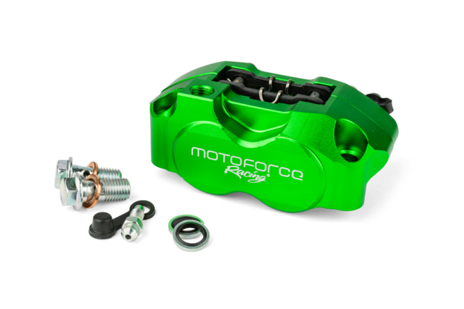 Pinza freno 4 pistoncini MotoForce Racing verde