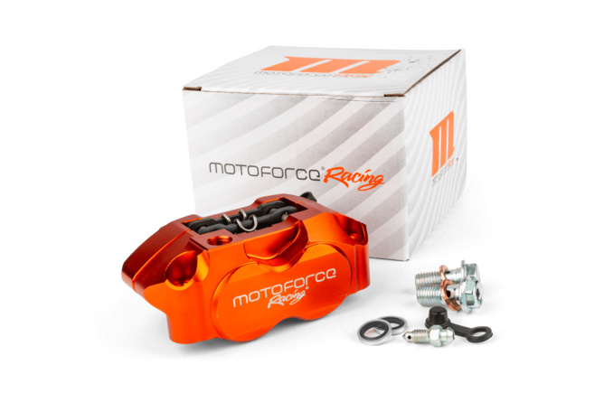 Pinza freno 4 pistoncini MotoForce Racing arancione