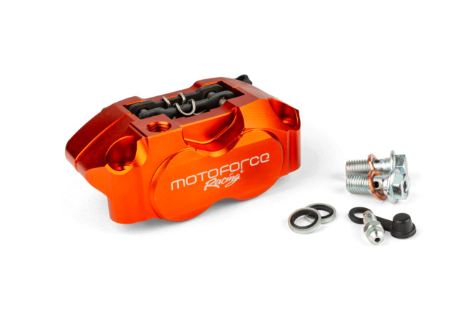 Etrier de frein 4 pistons MotoForce Racing Orange
