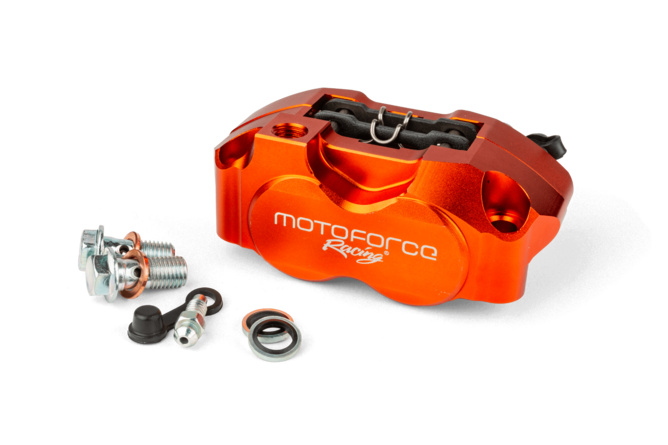 Pinza de Freno 4 Pistones MotoForce Racing Naranja