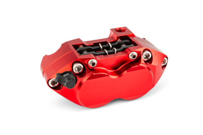 Pinza freno 4 pistoncini MotoForce Racing rosso