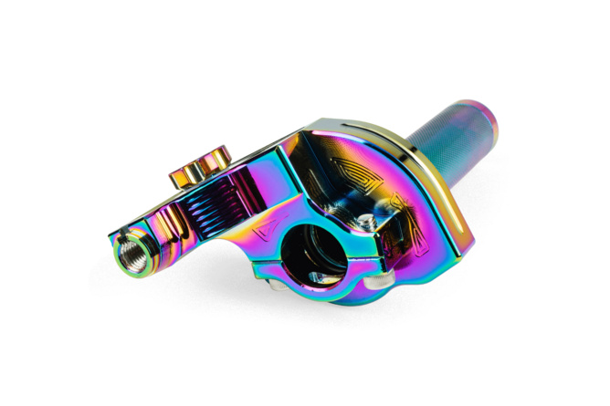 Kurzhub-Gasgriff MotoForce Racing Alu CNC Neochrome