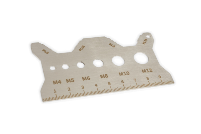 Messwerkzeug Schraubengr&ouml;&szlig;e und Gewindesteigung MotoForce