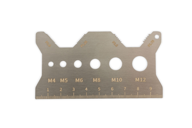 Messwerkzeug Schraubengr&ouml;&szlig;e und Gewindesteigung MotoForce