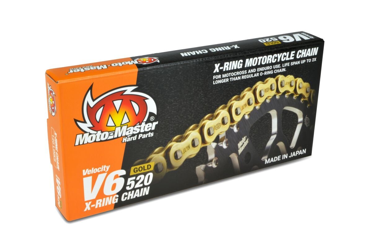 Sino Cadena Moto Master X-Ring V6 520 120 Eslabones (Cierre a