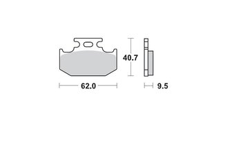 Brake Pads rear Moto Master Pro Racing Suzuki RM 250 1989-1999