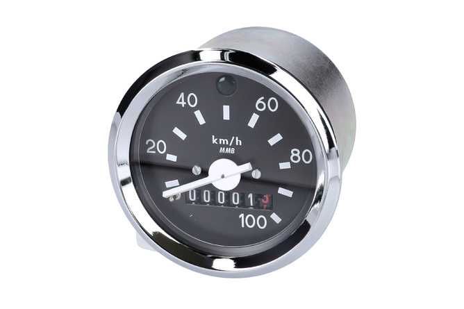 Speedometer Pulsotronic 100km/h round d.60mm LED Simson
