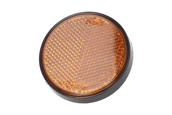 Réflecteur / catadioptre rond orange à visser d.55mm