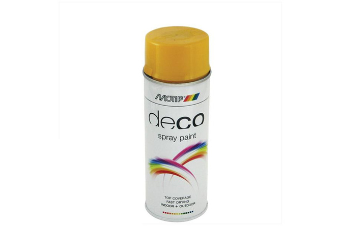 Spray paint Motip alkyd Yellow Glossy Deco spray paint