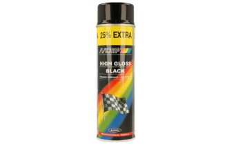 Bombe de peinture noir semi-brillant Motip 500ml