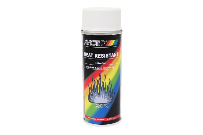 Spray paint Motip High temperature paint White Matte Heat resistant