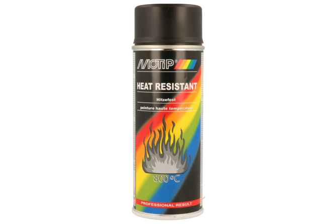 Bombe de peinture Motip Noir Mat Heat resistant Peinture haute température