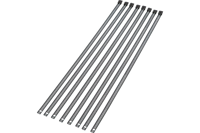Cable Ties x8 ladder style 35cm stainless steel black