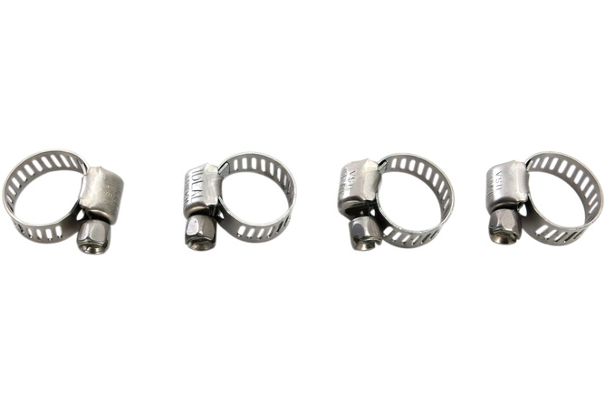Hose Clamps stainless steel 7-17 mm (x4)