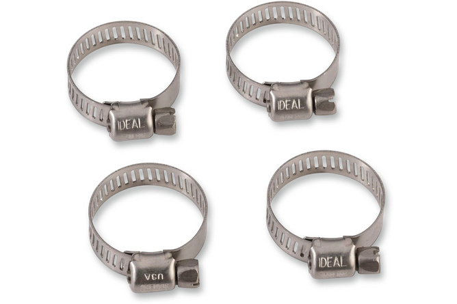 Hose Clamps stainless steel 10-27 mm (x4)