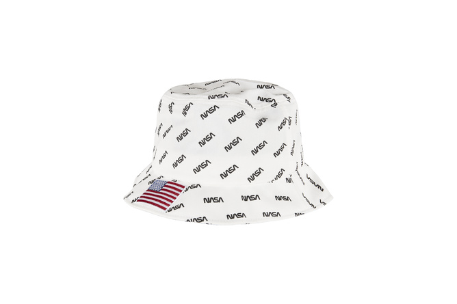 Sombrero de pesca Bucket Hat NASA Allover blanco