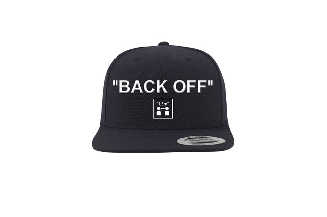Snapback Cap Back Off schwarz