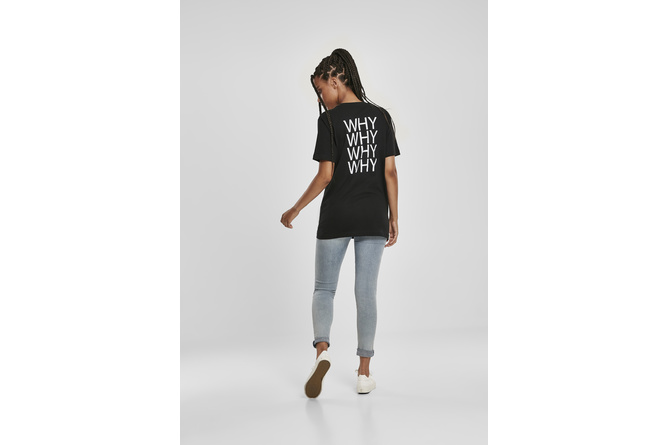 T-shirt Why femme noir