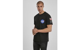T-Shirt NASA Insignia Logo Flag schwarz