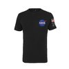 Camiseta NASA Insignia Logo Bandera Negro