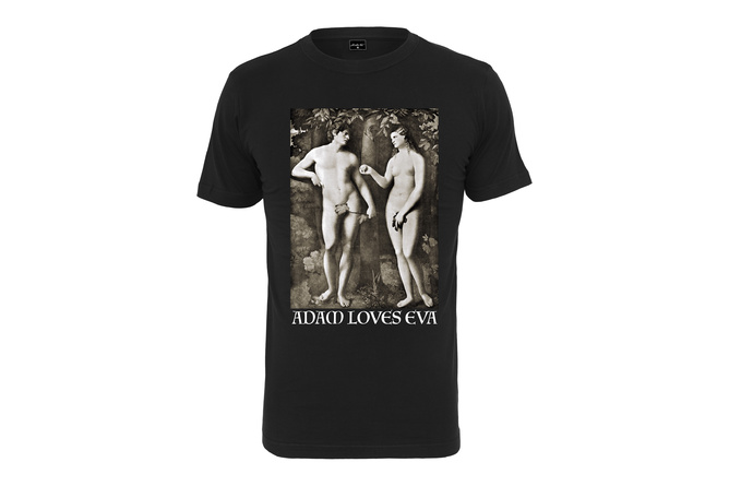 T-Shirt Adam Loves Eva schwarz