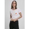 T-shirt Flames Cropped donna bianco