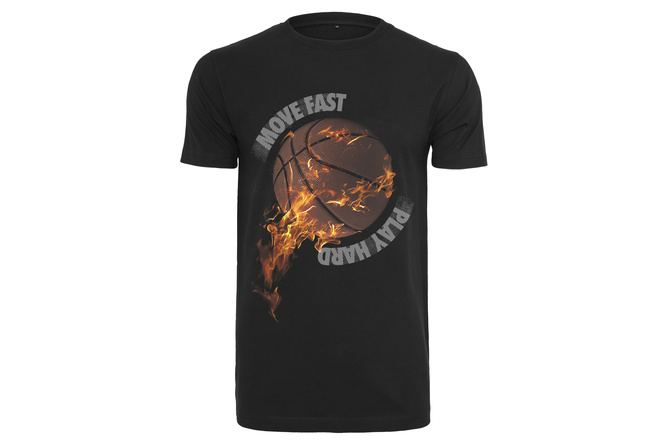 T-Shirt Burning BBall schwarz