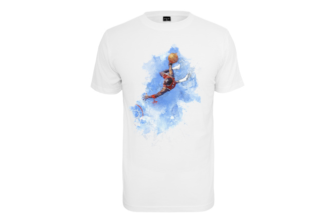 T-Shirt Basketball Clouds weiß