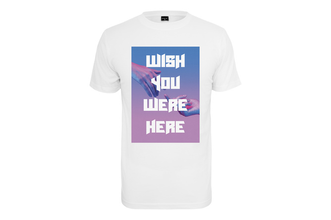 T-Shirt Wish you were here weiß