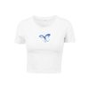 T-Shirt Butterfly Cropped Damen weiß
