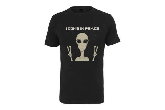T-shirt I Come In Peace nero