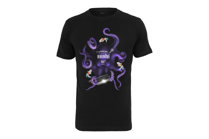 T-Shirt Octopus Sushi schwarz