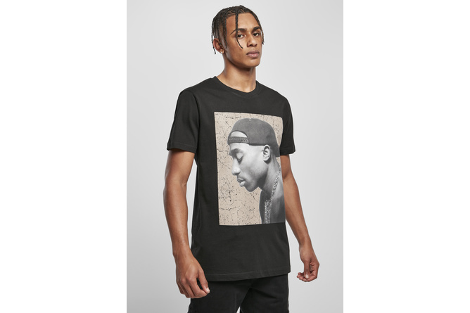 T-Shirt Tupac Cracked Backround black