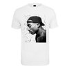T-shirt Tupac Cracked Backround bianco
