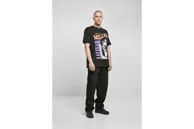 T-shirt Aaliyah One In A Million Oversize nero