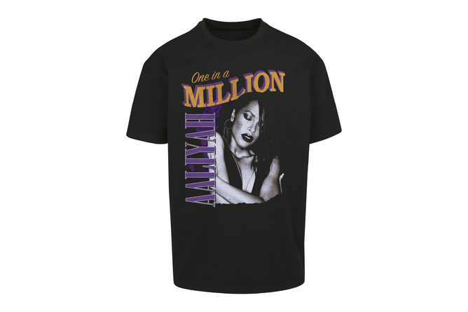 Camiseta Aaliyah One In A Million Oversize Negro