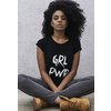 T-shirt GRL PWR femme noir