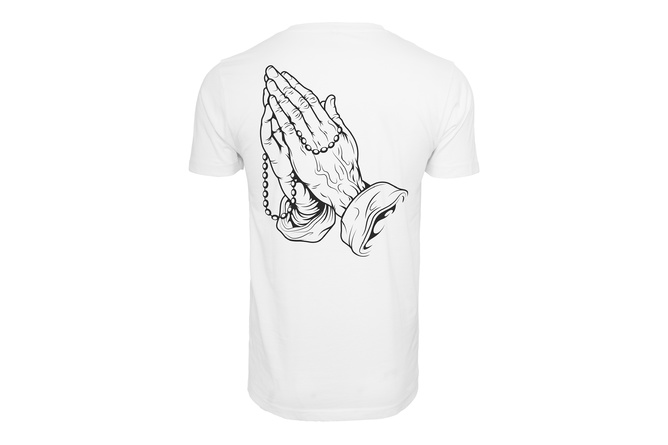 T-shirt Pray Hands bianco