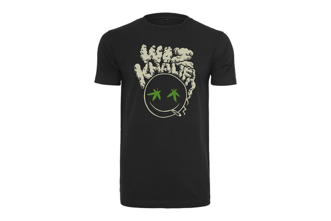T-Shirt Wiz Khalifa Smokey Smiley schwarz