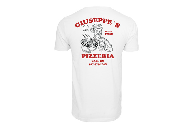T-Shirt Giuseppe's Pizzeria weiß