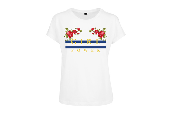 T-Shirt Girl Power Box Ladies white