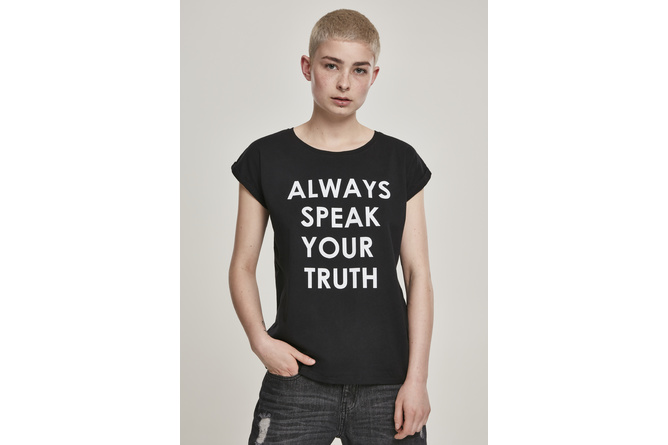 Camiseta Speak Truth Dama Negro