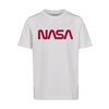 T-shirt NASA Worm Logo bambini bianco