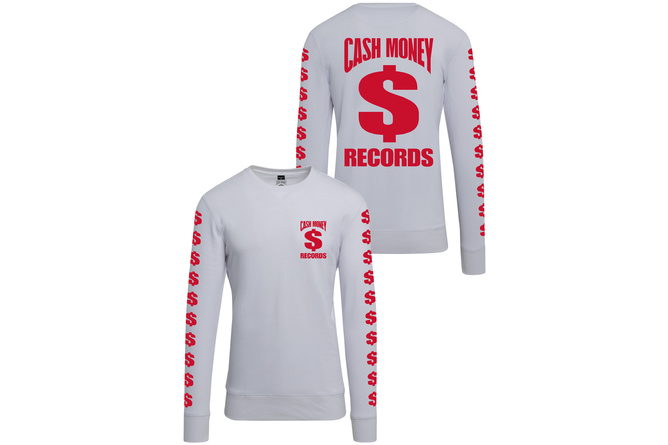 Sweater Rundhals / Crewneck Cash Money Records weiß
