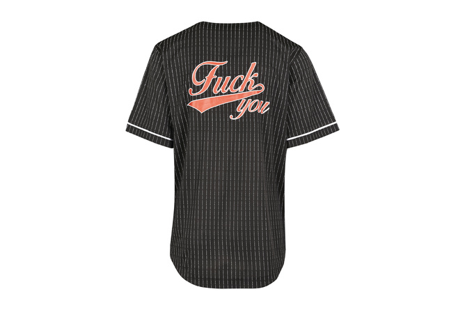 T-shirt Baseball Mesh Fuckyou noir/blanc