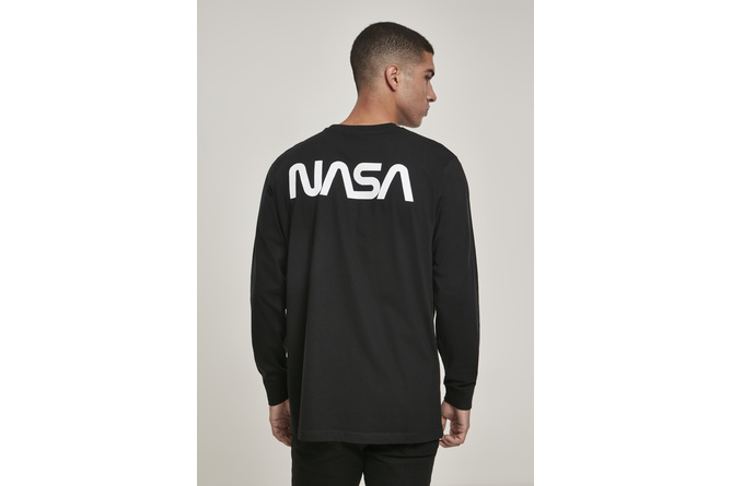 Longsleeve Rundhals / Crewneck NASA Worm Logo schwarz