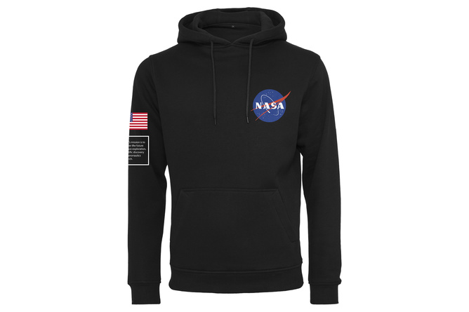 Sudadera con capucha NASA Insignia Flag negro