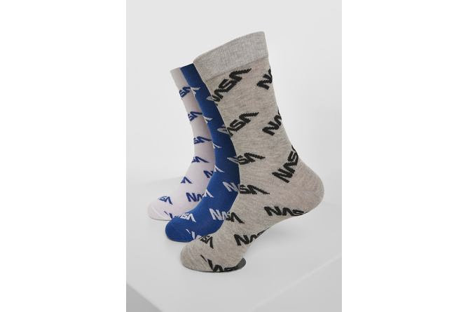 Socks NASA Allover 3-pack blue/grey/white