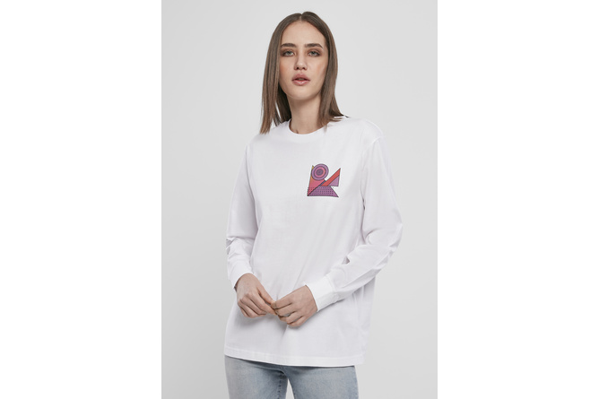 Pull col rond Abstract Colour femme blanc