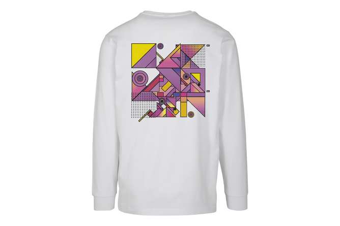 Crewneck Longsleeve Abstract Colour Ladies white